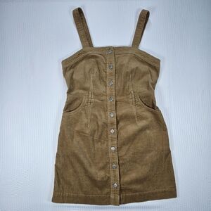 Levi's Brown Corduroy Button-Up Mini Dress